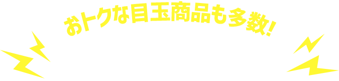 おトクな目玉商品も多数！人気のカテゴリー